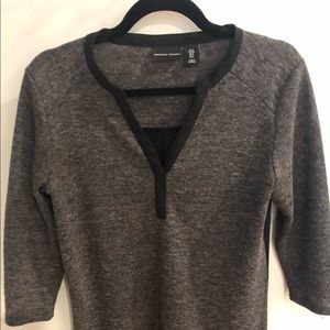 Grey and black 3/4 sleeve dress